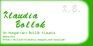 klaudia bollok business card